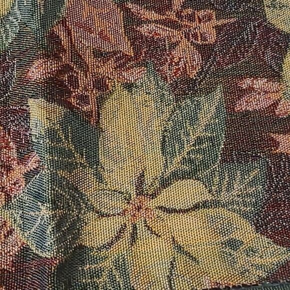 Festive Poinsettia Tapestry Table Runner - Picture 11 of 14